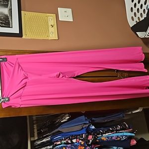 Pink sunzel flare leggings